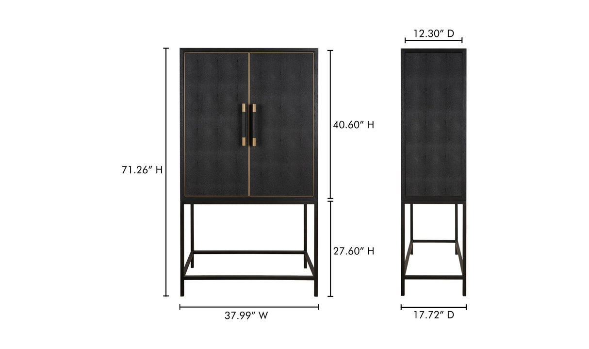 Mako Bar Cabinet Black by Moe's Home at Eve Furniture