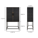 Mako Black Bar Cabinet by Moe's Home at Eve Furniture