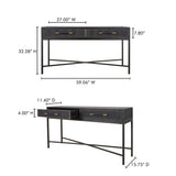 Mako Black Console Table by Moe's Home at Eve Furniture