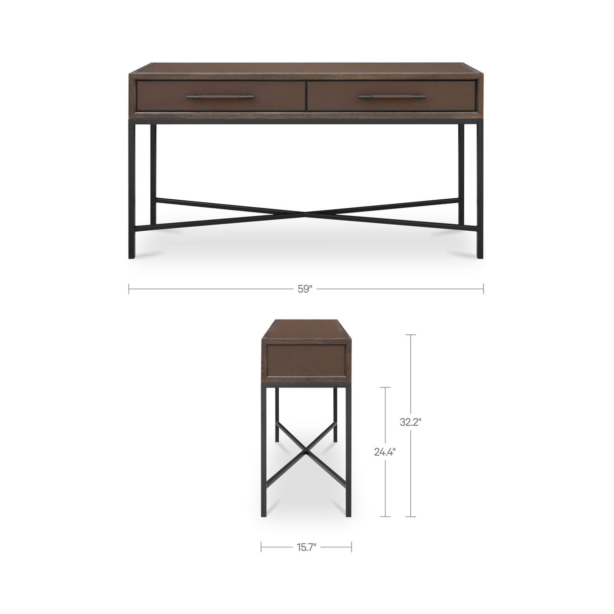 Mako Brown Console Table by Moe's Home at Eve Furniture