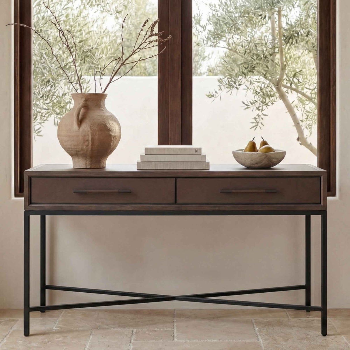 Mako Brown Console Table by Moe's Home at Eve Furniture