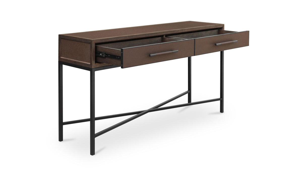 Mako Console Table Brown by Moe's Home at Eve Furniture