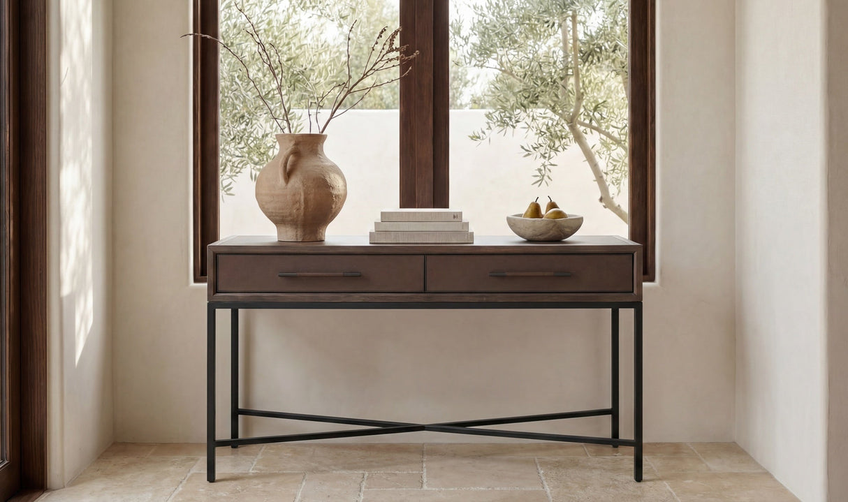 Mako Console Table Brown by Moe's Home at Eve Furniture