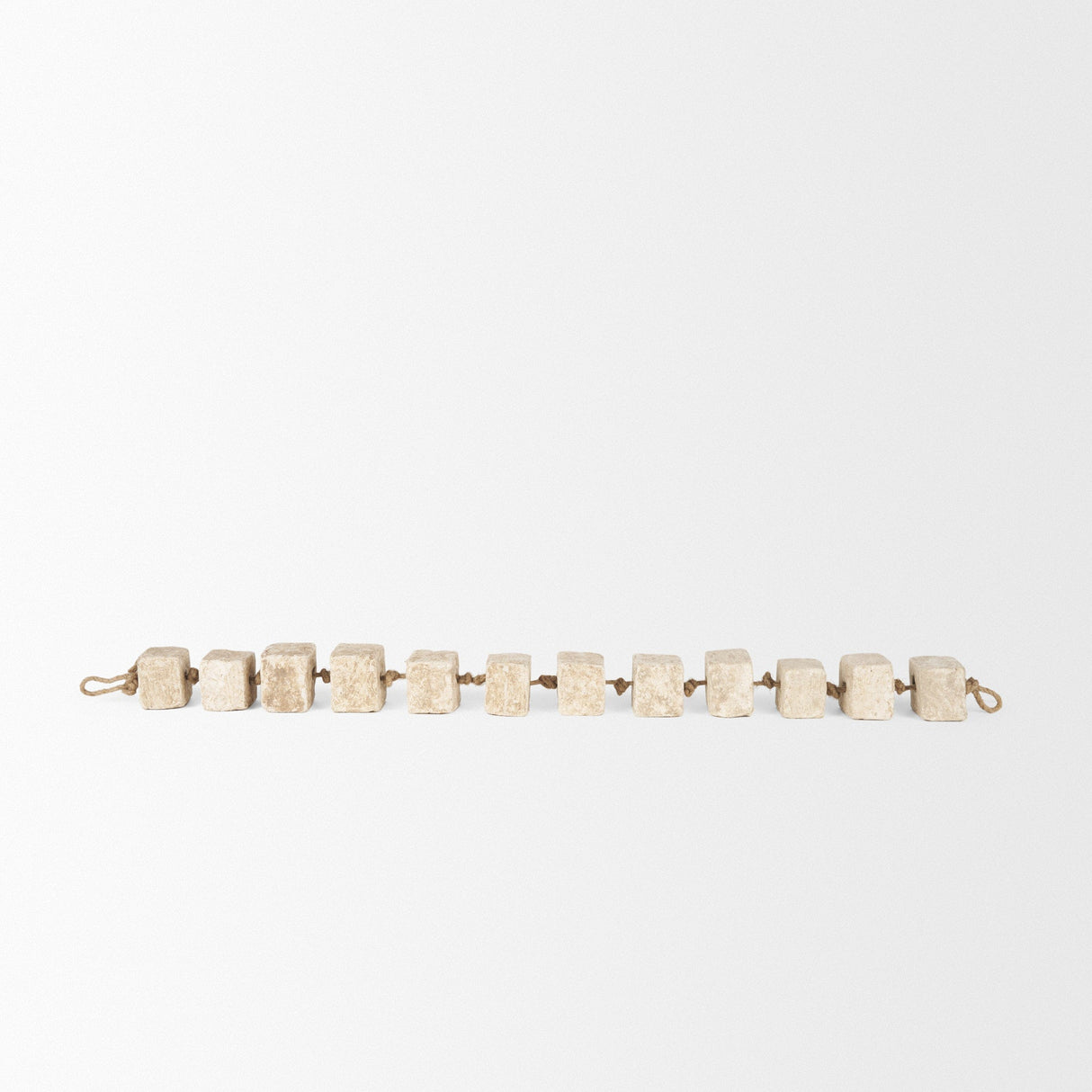 Mala Beige Paper Mache Cube Garland by Mercana at Eve Furniture