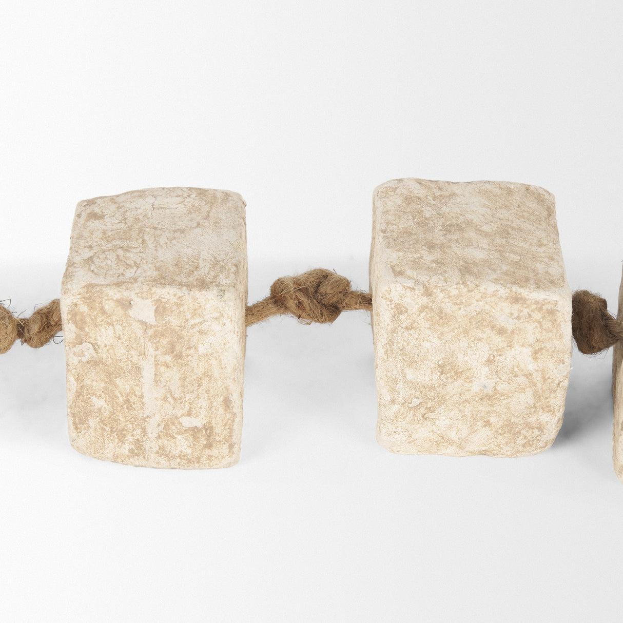 Mala Beige Paper Mache Cube Garland by Mercana at Eve Furniture