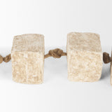 Mala Beige Paper Mache Cube Garland by Mercana at Eve Furniture