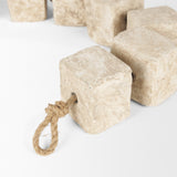 Mala Beige Paper Mache Cube Garland by Mercana at Eve Furniture