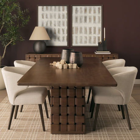 Mala Beige Paper Mache Cube Garland by Mercana at Eve Furniture