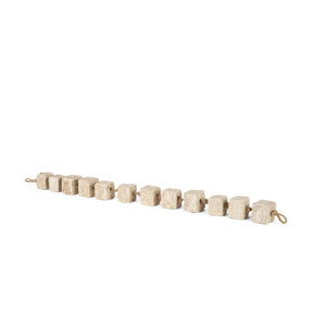 Mala Beige Paper Mache Cube Garland by Mercana at Eve Furniture