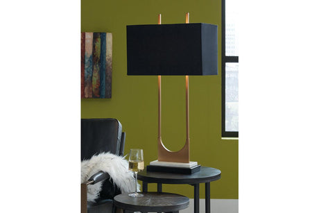 Malana Brass Finish Table Lamp by Ashley at Eve Furniture