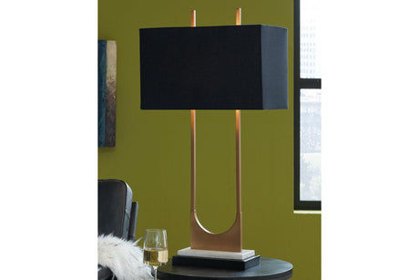 Malana Brass Finish Table Lamp by Ashley at Eve Furniture