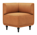 Malben Brown Corner Chair by Zuomod at Eve Furniture