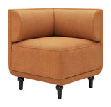 Malben Brown Corner Chair by Zuomod at Eve Furniture