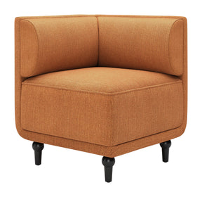 Malben Brown Corner Chair by Zuomod at Eve Furniture