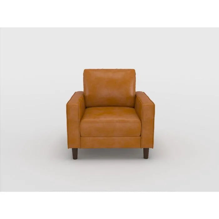 Malcolm Brown Faux Leather Chair by Homelegance at Eve Furniture