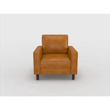 Malcolm Brown Faux Leather Chair by Homelegance at Eve Furniture