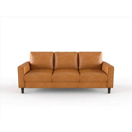 Malcolm Brown Faux Leather Sofa by Homelegance at Eve Furniture