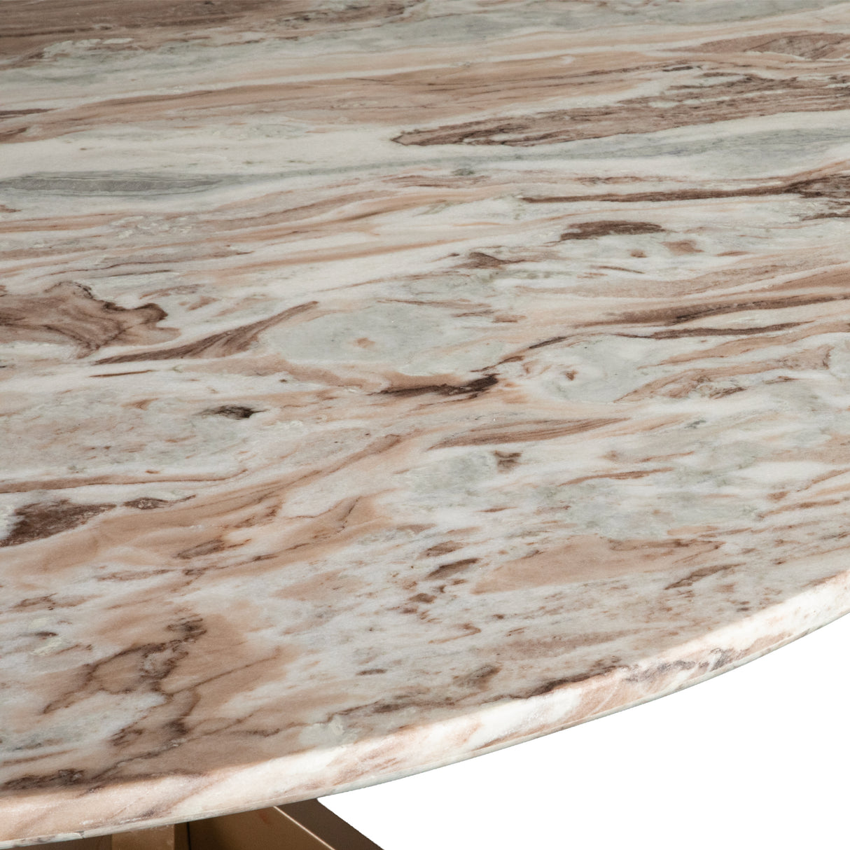 Malibu 48" Round Table in Sawar Marble with Antique Gold Base by Home Trends & Design at Eve Furniture