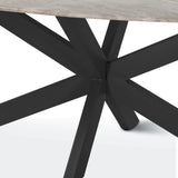 Malibu 90" Oval Dining Table in Sawar Marble with Black Base by Home Trends & Design at Eve Furniture