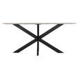 Malibu 90" Oval Dining Table in Sawar Marble with Black Base by Home Trends & Design at Eve Furniture