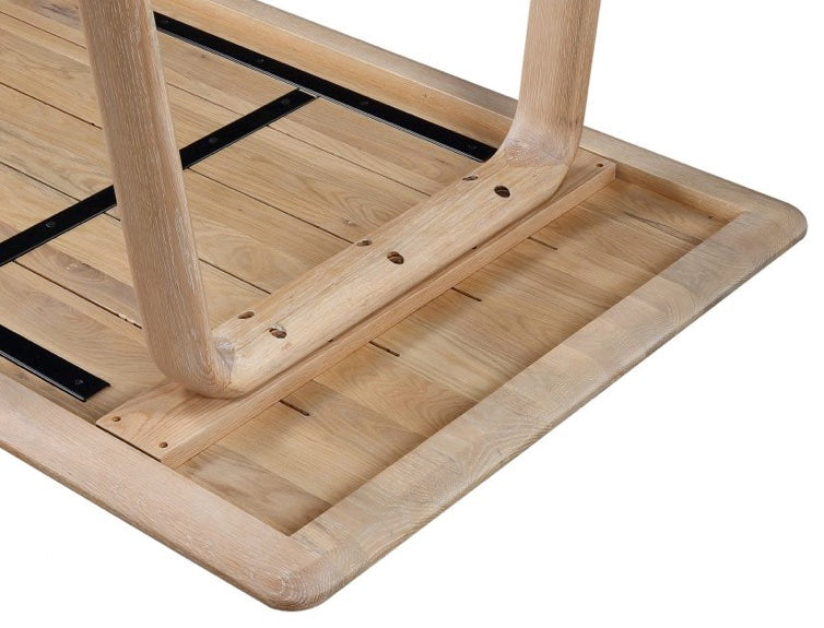 Malibu Dining Table Natural Oak by Moe's Home at Eve Furniture
