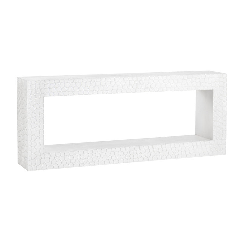 Malibu White Console Table by Crestview at Eve Furniture