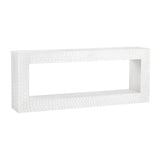 Malibu White Console Table by Crestview at Eve Furniture
