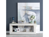 Malibu White Console Table by Crestview at Eve Furniture