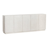 Malibu White Five-Door Sideboard by Crestview at Eve Furniture