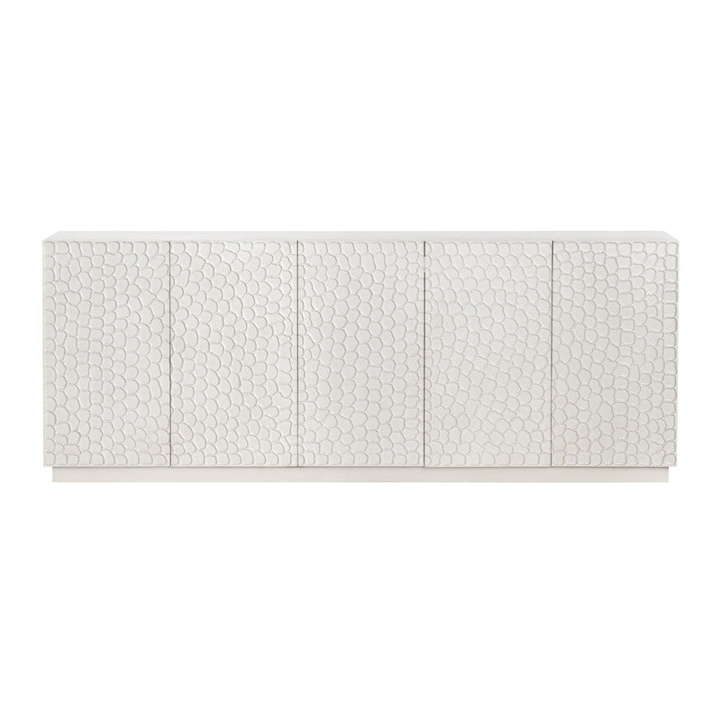 Malibu White Five-Door Sideboard by Crestview at Eve Furniture