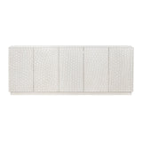 Malibu White Five-Door Sideboard by Crestview at Eve Furniture