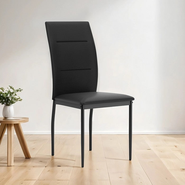 Malin Black Chair Set of 2 by Furniture of America at Eve Furniture