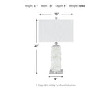 Malise White Table Lamp (Set of 2) by Ashley at Eve Furniture