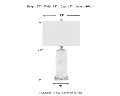 Malise White Table Lamp (Set of 2) by Ashley at Eve Furniture