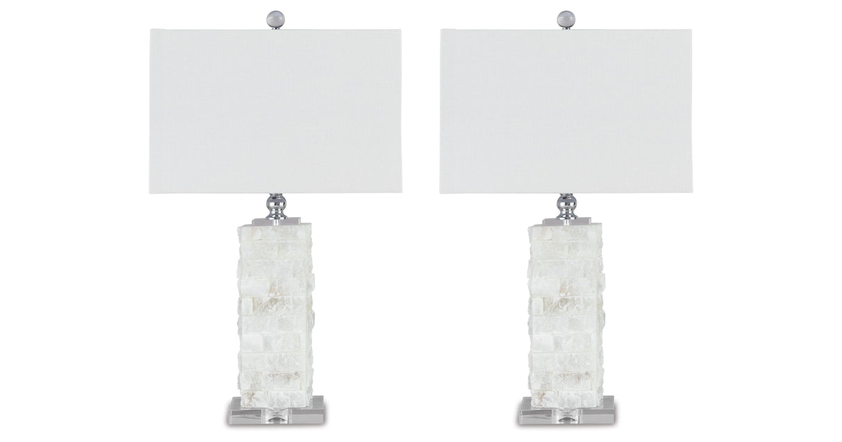 Malise White Table Lamp (Set of 2) by Ashley at Eve Furniture