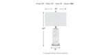 Malise White Table Lamp (Set of 2) by Ashley at Eve Furniture