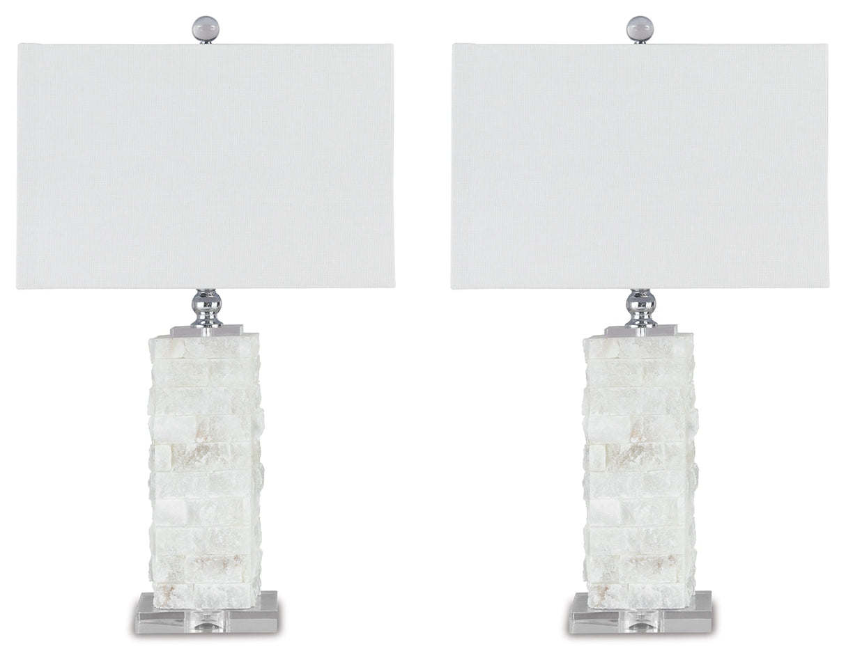 Malise White Table Lamp (Set of 2) by Ashley at Eve Furniture