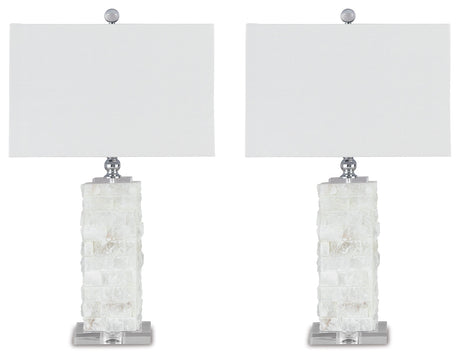 Malise White Table Lamp (Set of 2) by Ashley at Eve Furniture