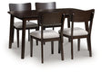 Mallenette Merlot 5-Piece Dining Room Set by Ashley at Eve Furniture