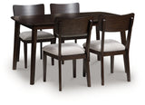 Mallenette Merlot 5-Piece Dining Room Set by Ashley at Eve Furniture
