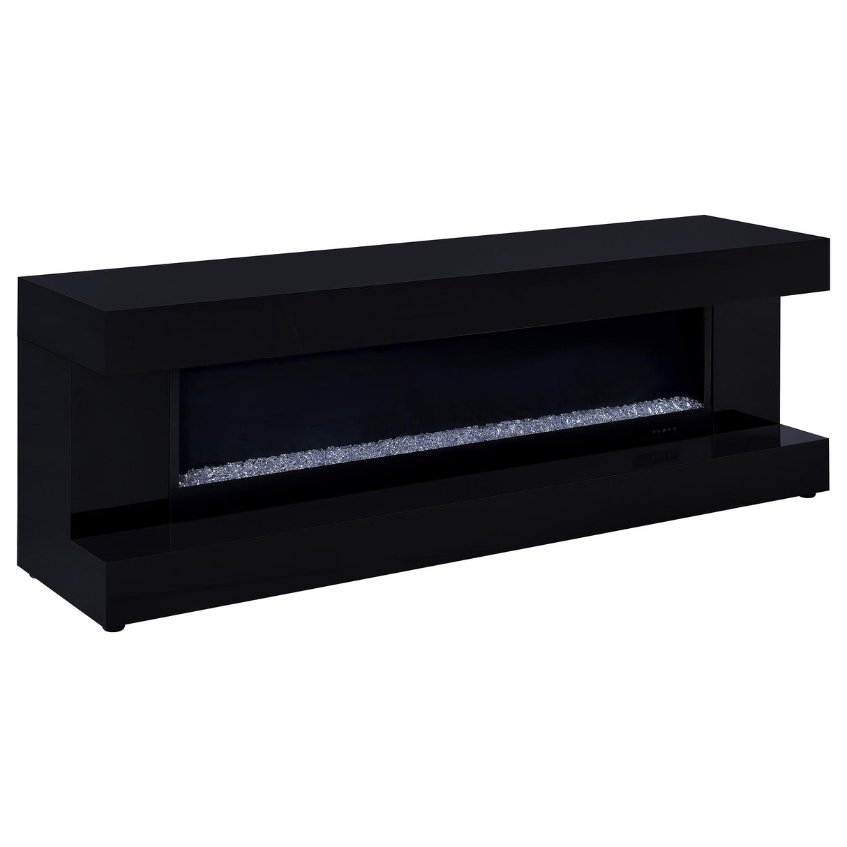 Mallory Black High Gloss TV Stand Fireplace Console Bluetooth Speaker by Coaster at Eve Furniture