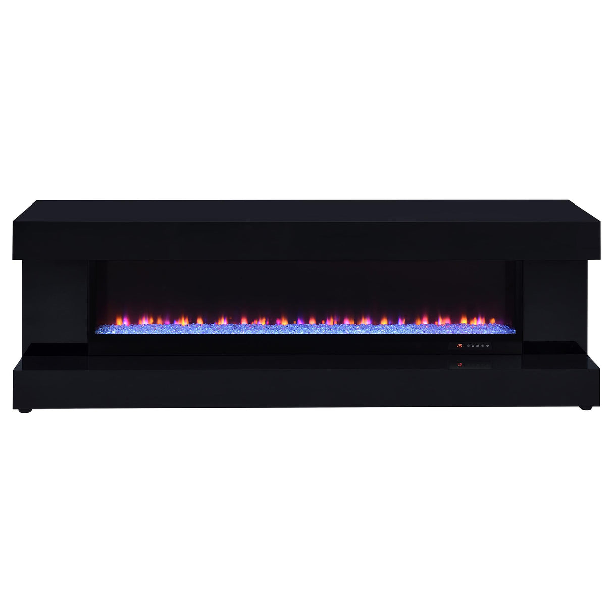 Mallory Black High Gloss TV Stand Fireplace Console Bluetooth Speaker by Coaster at Eve Furniture