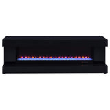 Mallory Black High Gloss TV Stand Fireplace Console Bluetooth Speaker by Coaster at Eve Furniture