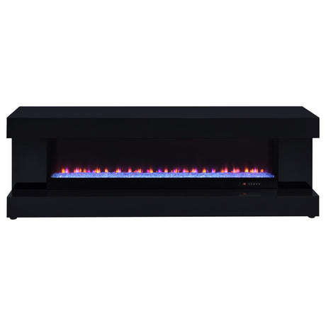 Mallory Black High Gloss TV Stand Fireplace Console Bluetooth Speaker by Coaster at Eve Furniture