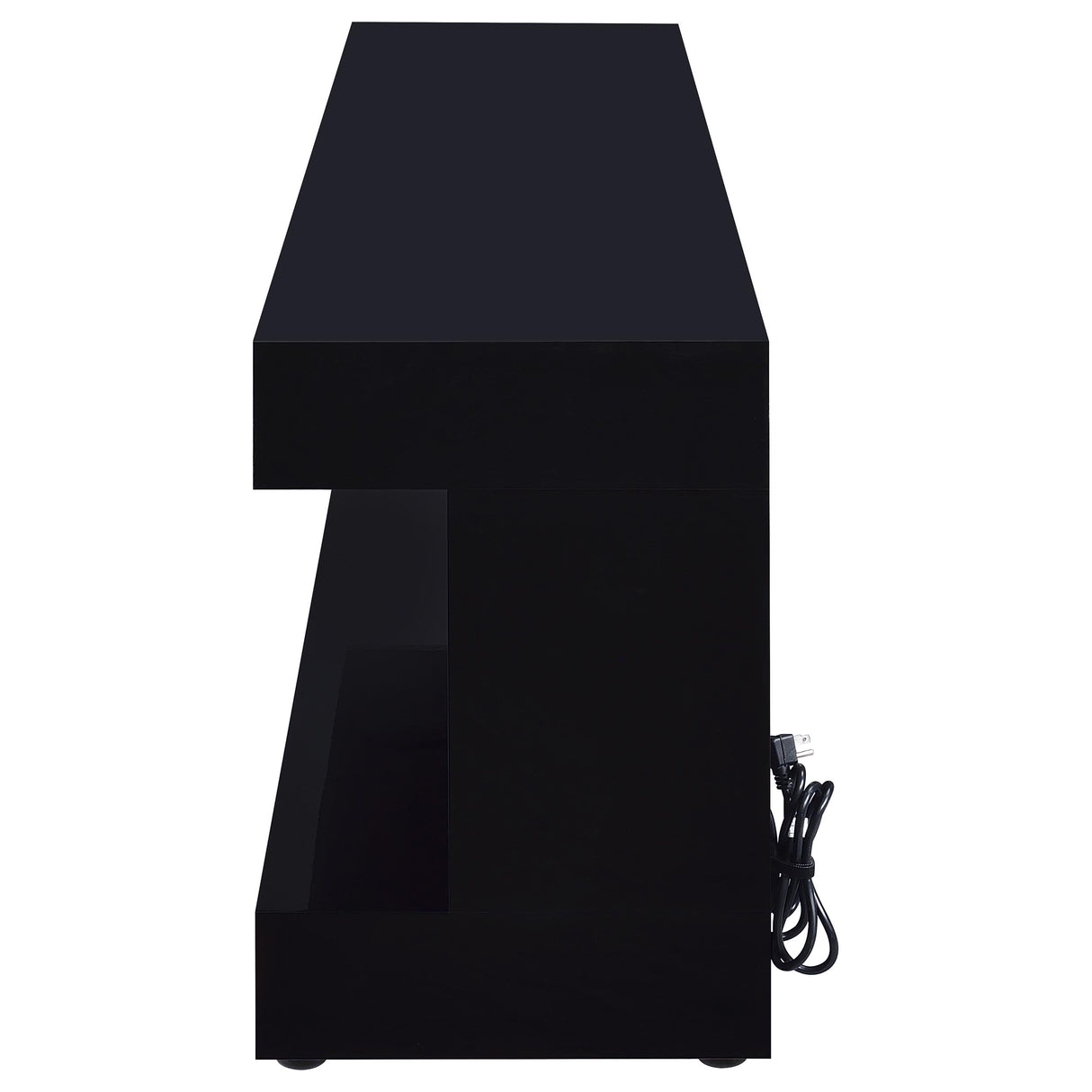 Mallory Black High Gloss TV Stand Fireplace Console Bluetooth Speaker by Coaster at Eve Furniture