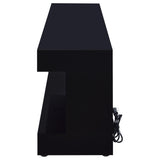 Mallory Black High Gloss TV Stand Fireplace Console Bluetooth Speaker by Coaster at Eve Furniture