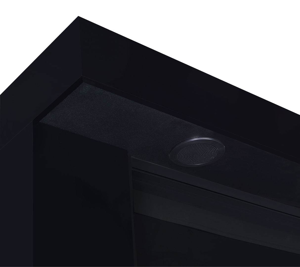 Mallory Black High Gloss TV Stand Fireplace Console Bluetooth Speaker by Coaster at Eve Furniture