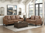 Mallory Brown Living Room Set by Homelegance at Eve Furniture