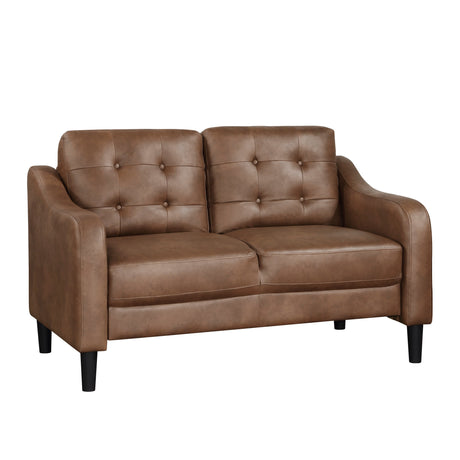 Mallory Brown Loveseat by Homelegance at Eve Furniture