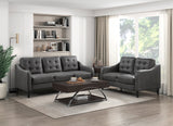 Mallory Gray Loveseat by Homelegance at Eve Furniture